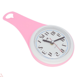 물방울방수시계 핑크 욕실용시계 붙이는시계