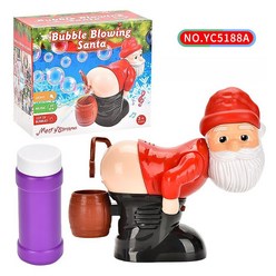 메리클스토어 귀여운 산타 엉덩이 비눗방울 머신 인테리어 전시용 선물용, 산타클로스(충전용 / 버블 1개 증정)