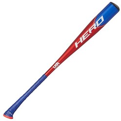 액스 Axe Bat 2023 Hero (-11 6.4cm(2-1/2인치)) USABat 야구 배트 합금 1개 레드/블루 (73.7cm(29인치) / 510.3g(18온스)), -11, 29" / 18 oz
