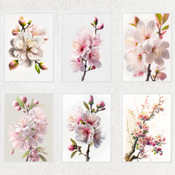 [아담스튜디오] 인테리어 포스터 벚꽃 10종 Part. 1, 그림 10, MDF우드 500x700mm