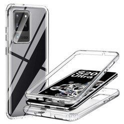 삼성 갤럭시 S23시리즈 초슬림 방탄 투명 젤리 양면 풀커버 소프트 핸드폰 케이스