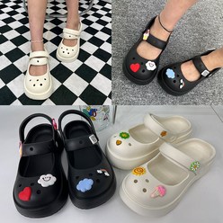 [유유존] 경량통굽샌들 슬리퍼 신발 데일리 여름 여성 키높이