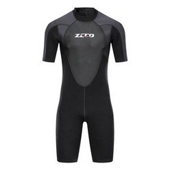 ZCCO 남성용 네오프렌 잠수복 반팔 스쿠버 다이빙 슈트 서핑 자외선 차단 스노클링 스피어피싱 수영복 3mm, Black Gray+XL