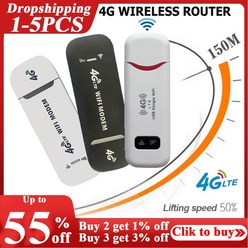 LTE 라우터 휴대용 무선 와이파이 4G 150Mbps 모뎀 스틱 어댑터 USB 동글 1 5 개 모바일 광대역 Sim 카드 PC 노트북, 01=150MbsNetworkCard
