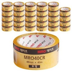 MRO 투명 박스테이프 48mm x 40m, 30개