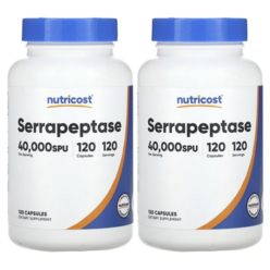 뉴트리코스트 세라펩타제 세라펩타아제 serrapeptase, 2통, 120캡슐