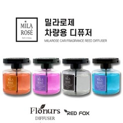 레드폭스 기획상품 밀라로제 차량용 디퓨저 차량용방향제 4가지 향(선택) 160ml 아로마비즈, 아쿠아프레쉬, 아쿠아프레쉬, 1개