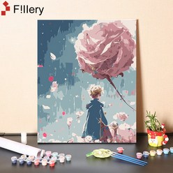 FiIIery DIY명화그리기 피포페인팅 그림그리기 캐리커쳐 유화DIY 세트 40 x 50cm, 어린 왕자-B