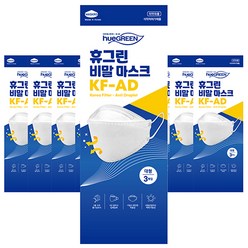 휴그린 KF-AD 비말차단 마스크 대형, 3매입, 10개, 화이트