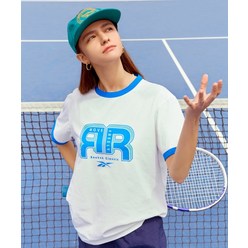 [국내매장정품] 리복 상의 DOUBLE R 로고 티셔츠 - 화이트 (반팔 긴팔 트레이닝)