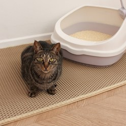 포켓형 고양이 모래매트 사막화방지 화장실 배변 바닥 발 매트 발판 패드, M사이즈