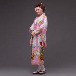 일본 여성 전통 기모노 드레스 코스프레 사진 애니메이션 공연 무대 의상 일본 유카타