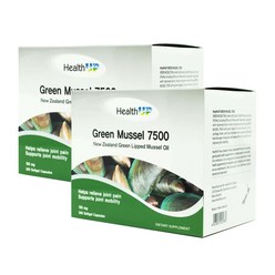 Health UP Green Mussel 헬스업 뉴질랜드 초록입홍합 오일 7500mg 240정 2팩, 2개