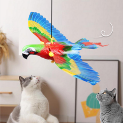 날아다니는 고양이 새 장난감 사냥놀이 자동 회전 움직이는 앵무새 독수리 강아지 장남감, 1. 앵무새