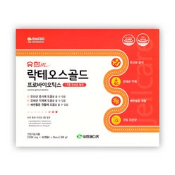 유한m 락테오스골드 프로바이오틱스 60캡슐 x 2박스, 2개, 500mg