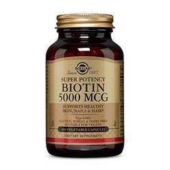 솔가 슈퍼 포텐시 비오틴 5000mcg 베지터블 캡슐, 100정, 1개