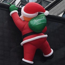 벽타는 산타 크리스마스 소품 대형 인형 풍선, 초록가방/2M, 1개