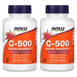 나우푸드 C-500 칼슘 아스코르베이트 Calcium Ascorbate-C 100정 2병