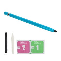 스마트 폰을위한 패드 용 Universal Stylus Pen Pencil 소프트 펜실베이니아 스마트 폰 태블릿 안드로이드 정전재 활성 터치 스크린 펜, 파란색, 1개