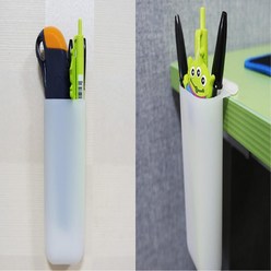 모니터 벽 부착형 부착 사무용품 연필 볼펜 연필꽂이 흰색