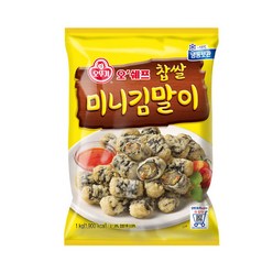 [정연푸드] 오뚜기 오쉐프 찹쌀 한입 미니김말이 튀김1kg (냉동), 2개, 1kg