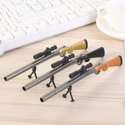 스나이퍼 저격총 밀리터리 게임 kar98k 총 모양 파란색 펜(랜덤발송) 볼펜 저격총펜 총 펜 kar98k 저격총 밀리터리 스나이퍼 스나이퍼펜 총모형 총펜 모양펜 밀리터리소품, 1개