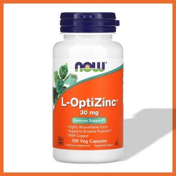 나우푸드 NOW Foods L-OptiZinc 엘 옵티징크 아연 100캡슐, 1팩