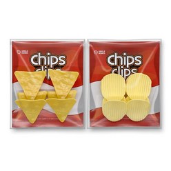 ChipsClips 칩스클립 과자모양 집게 다용도 봉투 봉지 밀봉집게 4p, 칩스클립-나쵸칩4P, 4개