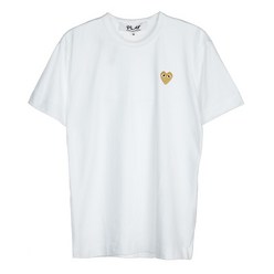 [라벨루쏘] [꼼데가르송] 하트 로고 반팔 티셔츠 P1T216 WHITE