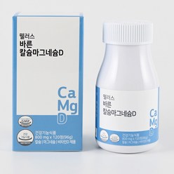 [웰러스] 바른 칼슘마그네슘 비타민D / 관절영양제 NO화학부형제, 120정, 2개