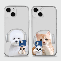 젤리케이스 / 셀카동물 귀여운 강아지 고양이 우정템 커플템 갤럭시 아이폰