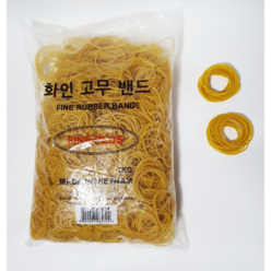 화인 고무밴드 노란 고무줄 1 Kg 70 X 1.3 mm 1개, 3개, 노란고무밴드 1Kg