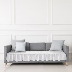 플로티나 프릴 소파 패드 65x180cm - 화이트 | Plotina Frill Sofa Pad 65x180cm - White