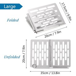 미니로스터 캠핑 스토브 그릴 바구니 미니 스테인레스 스틸 접는 바베큐 휴대용 창살 접이식 플레이트, 1개