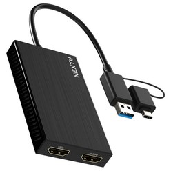 트리플 듀얼 모니터 확장 연결 USB C타입 겸용 HDMI 컨버터 윈도우11, 본상품선택