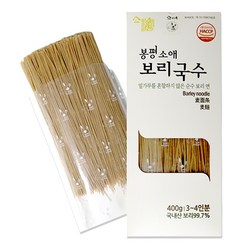 보리국수 국내산 밀가루가 들어가지 않은 순곡물면 소애 보리국수 400g, 1개