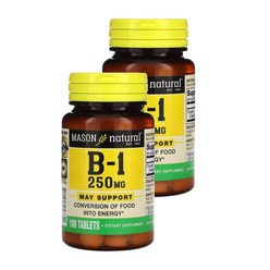 메이슨 네츄럴 비타민B1 250mg 100캡슐 2팩 Mason Natural Vitamin B1