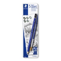 스테들러 마스 루모그라프 수채연필 6본 100A G6 수채화연필 물에녹는연필 연필, 마스 수채연필 6본세트, 6개입