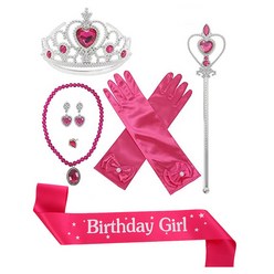 생활일번지 공주놀이 어깨띠 한세트 생일파티 왕관, 핑크