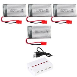 SYMA X5UW WDS1 드론배터리 드론부품, 29. (X5U) 500mah4개+6in1충전, 1개