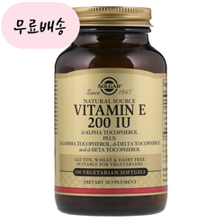 솔가 비타민E 200IU 믹스드 토코페롤 100캡슐, 100정, 1개