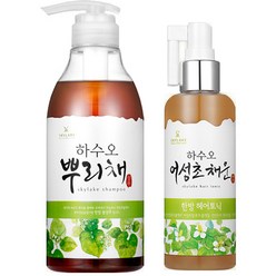 하늘호수 하수오 뿌리채 쿨샴푸 500ml + 하수오 어성초채운 헤어토닉 110ml 빠른배송