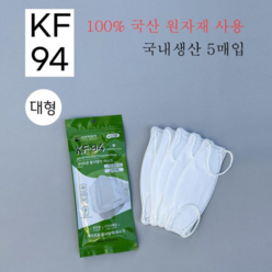 세이프온 황사방역마스크 KF94 국내생산 100매(5매입x20팩) 의약외품 화이트 대형, 5개, 5개