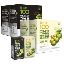 농협식품 국산콩 100% 190mlX64팩(검은콩32팩+고칼슘32팩) /두유/안전포장, 64개, 190ml