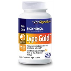 Enzymedica Lypo Gold For Fat Digestion 엔자이메디카 리포 골드 240캡슐