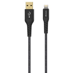 버바팀 라이트닝 8핀 to USB A 충전케이블 30cm, 블랙, 1개