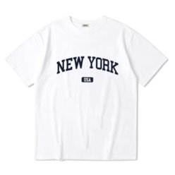 남녀공용 뉴욕 엔와이 반팔 티셔츠 오버핏 빅사이즈