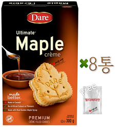 캐나다 데어 메이플 크림 쿠키 300g Maple Cream Cookies made with maple syrup peanut free+멀티비타민 캐나다 직배송, 8박스
