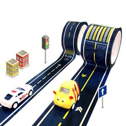 1차선 2차선 도로 테이프 어린이 교통 안전 교육 장난감 자동차 트랙, One Way (1차선)