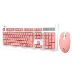 큐센 QSENN MK350 무선 키보드 마우스 세트 (핑크)
